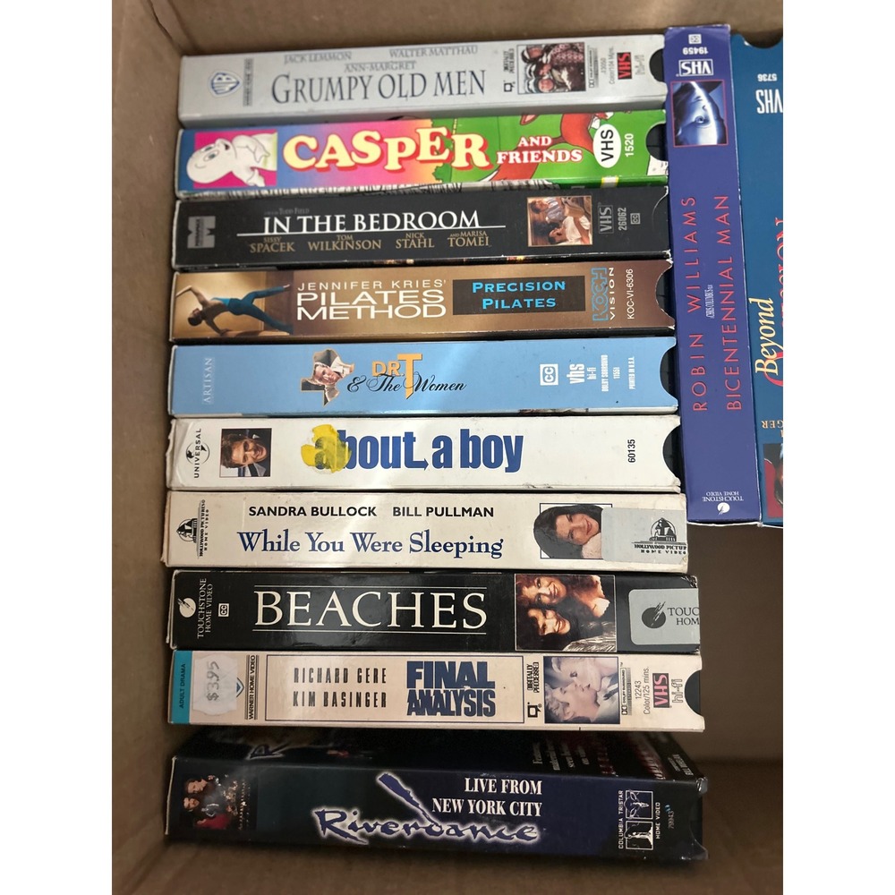 VHS Tapes Bulk Lot Multicolor Comedy Drama Family Fitness Movies Bulk Lot